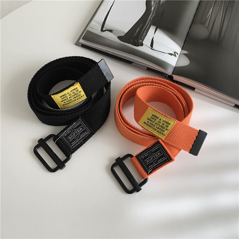 Thắt Lưng Nam Nữ BR Bằng Vải Punstore Đẹp- Dây Lưng Nam Nữ Unisex Mặt Kim Loại Dây Vải Hàn Quốc - BR