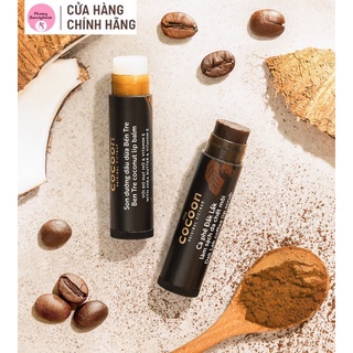 Combo Tẩy da chết môi Cà phê đắk lắk cocoon 5g + Son dưỡng môi dầu dừa bến tre the cocoon 5g