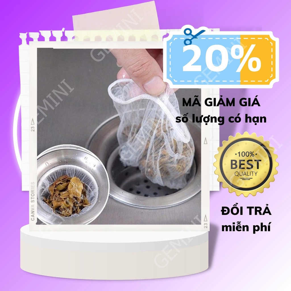 Combo 30 Túi Lọc Rác Bồn Rửa Bát LR1 GEMINI SHOP