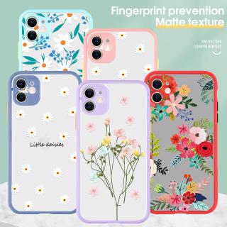 Hard Case For iPhone 11 Pro Max X XR Xs Max 6 6s 7 8 Plus Acrylic Simple Flower Pattern Shockproof Protective Cover Shell