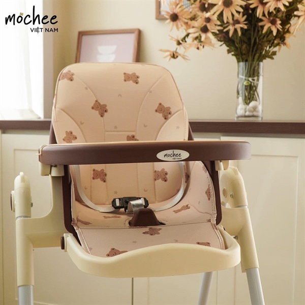 Ghế ăn dặm gấp gọn cho bé Mochee chịu lực 30kg, ghế ăn dặm cao em bé đa năng