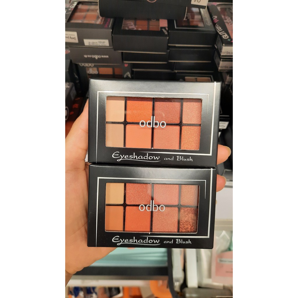 Set phấn mắt và má hồng ODBO Eyeshadow & Blush 8 ô