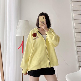 Khoác nỉ tay phồng thêu BIBOO