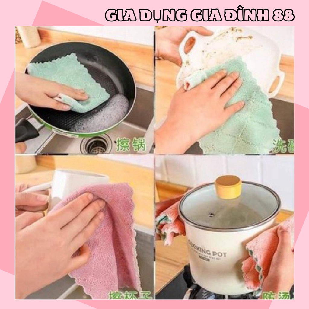 COMBO KHĂN LAU ĐA NĂNG SIÊU THẤM HÚT 2 MẶT 2395 SHOP GIA DỤNG GIA ĐÌNH