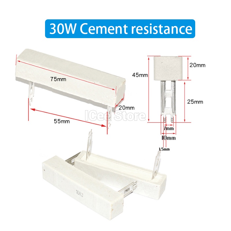 Điện Trở 30W 0.1-100R 0.1R 0.5R 1R 2R 5R 10R 50R 100R Chuyên Dụng