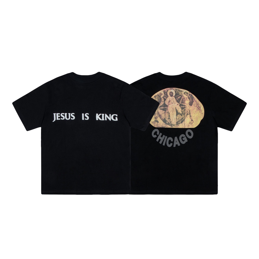 CPFM KANYE Kanye Sanshen oil painting niche tide brand American high street loose couple cotton short-sleeved T-shirt
