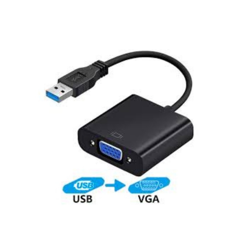 Cáp Chuyển Đổi USB 3.0 Sang VGA, USB to VGA - dùng cho laptop, máy tính.shopphukienvtq