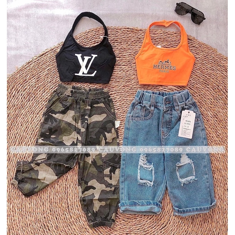 Quần lính jean cho bé