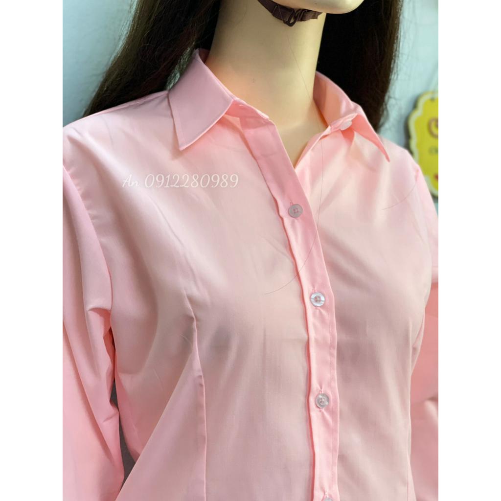 Áo sơ mi nữ công sở form tôn dáng vải siêu mát _  Hình chụp thật