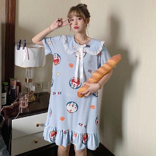 Váy Đầm Cổ Bèo Đuôi Cá Doremon Doraemon