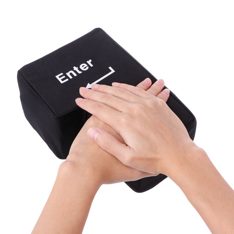 Gối xả stress đa năng hình dấu Enter dễ thương
