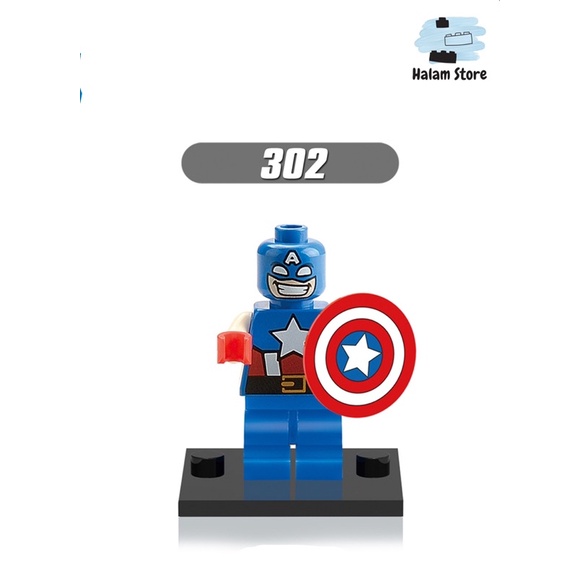 XINH X0120 Đồ chơi xếp hình lego Minifigures siêu anh hùng Marvel - Mô hình Captain America Hulk Ultron Red skull