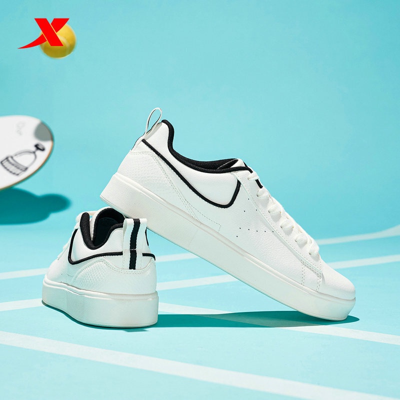 Xtep Giày Thể Thao Trắng Nhỏ Thoáng Khí Phong Cách Đường Phố Cho Nữ