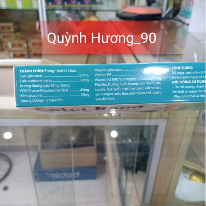 CALCI NANO MK7 hộp 20 ống giúp bổ sung canxi cho cơ thể bé