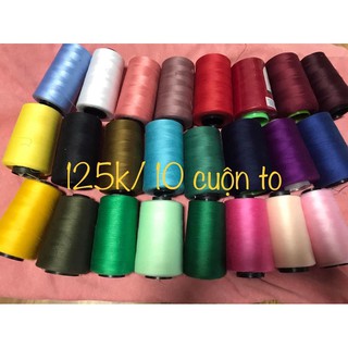 Combo 10 cuộn chỉ may cuộn to