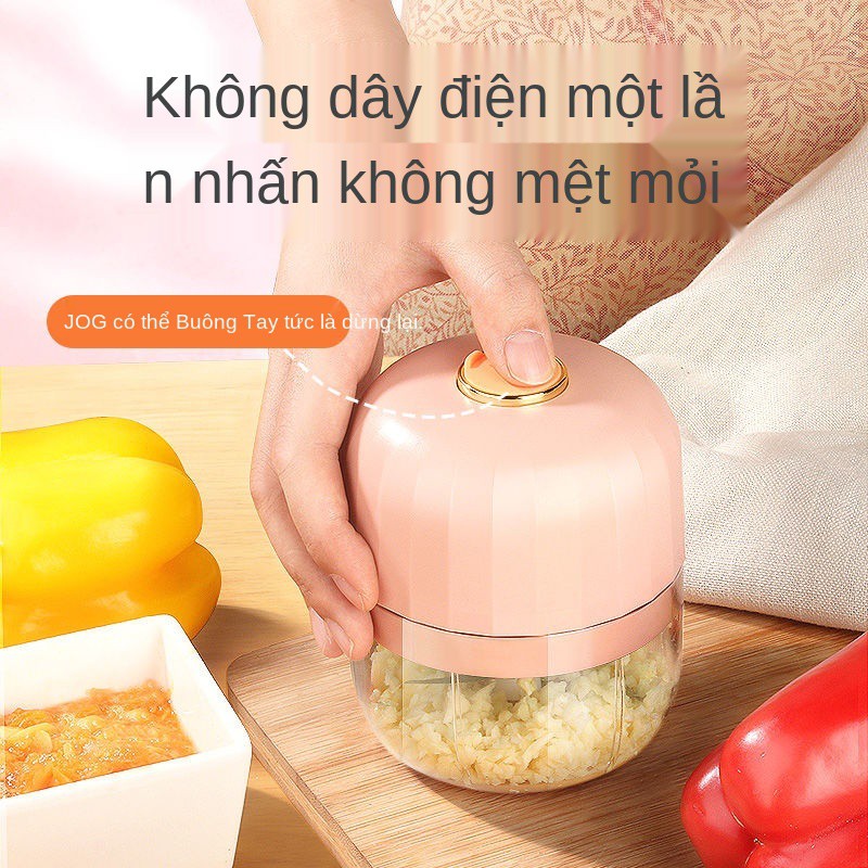 Máy làm tỏi gia dụng mini dùng điện nhà bếp đa chức năng cắt rau củ khuấy nghiền nhỏ