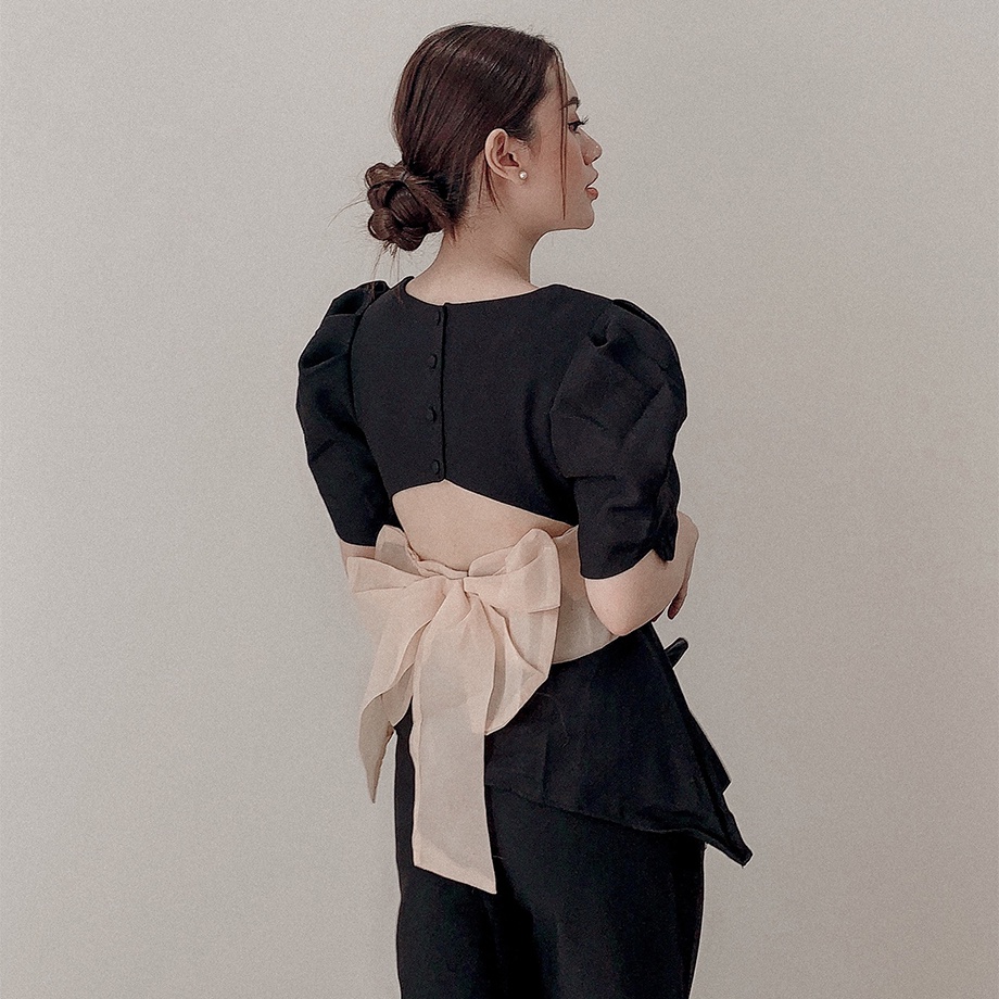 [BBSTORE'S] Áo Hở Lưng Cột Nơ Sau -TK146