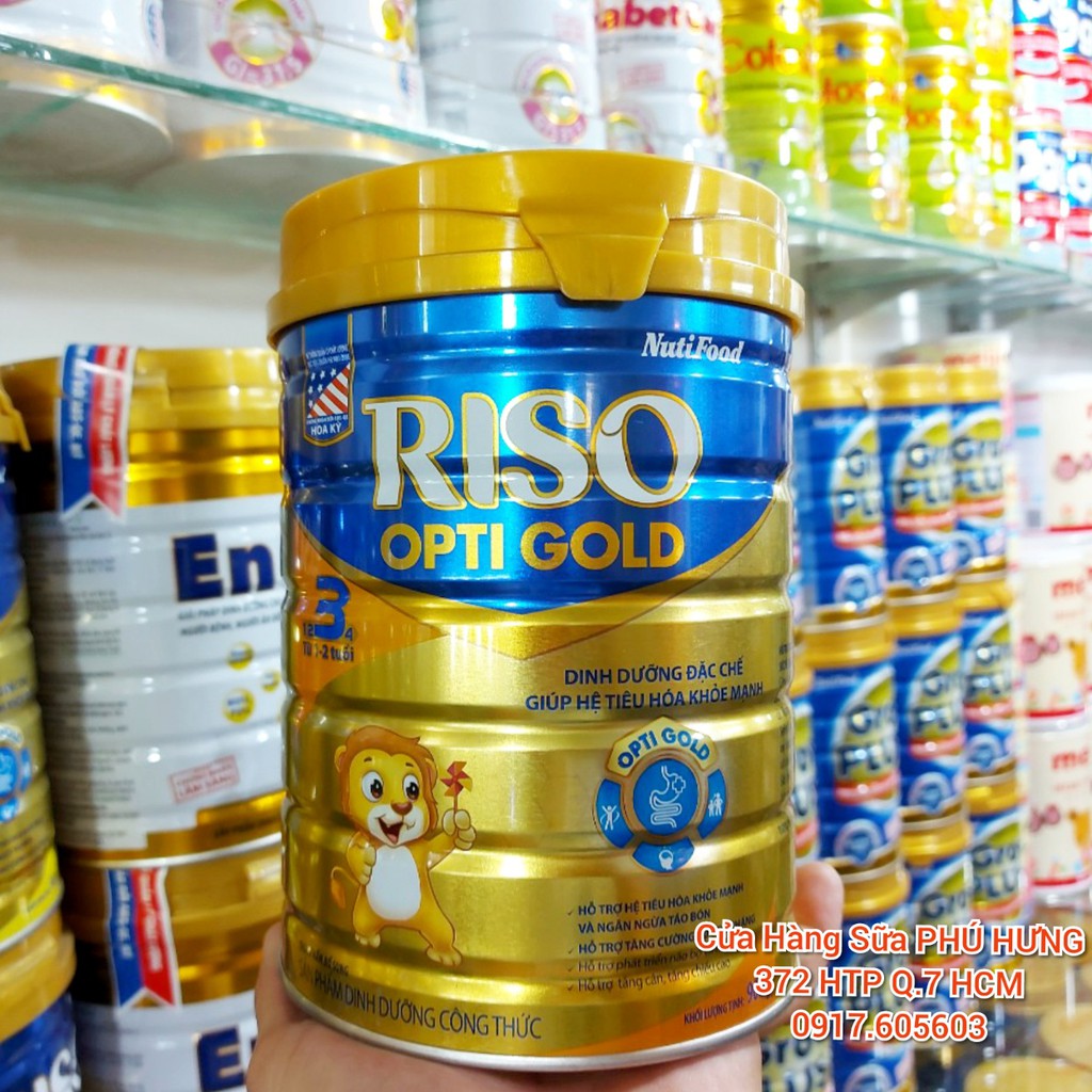 Sữa Riso Opti Gold lon 900 gam
