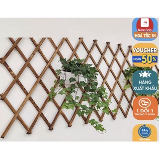 Giàn gỗ treo cây ban công chung cư, treo hoa trang trí ban công sân thượng, decor sân vườn, kệ gỗ treo tường