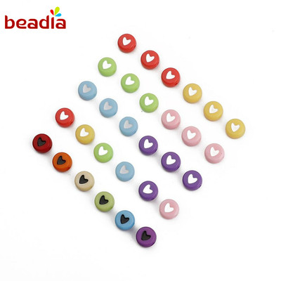 Bộ 100 Hạt Nhựa Beadia Xỏ Lỗ Đủ Màu Kích Thước 4x7mm