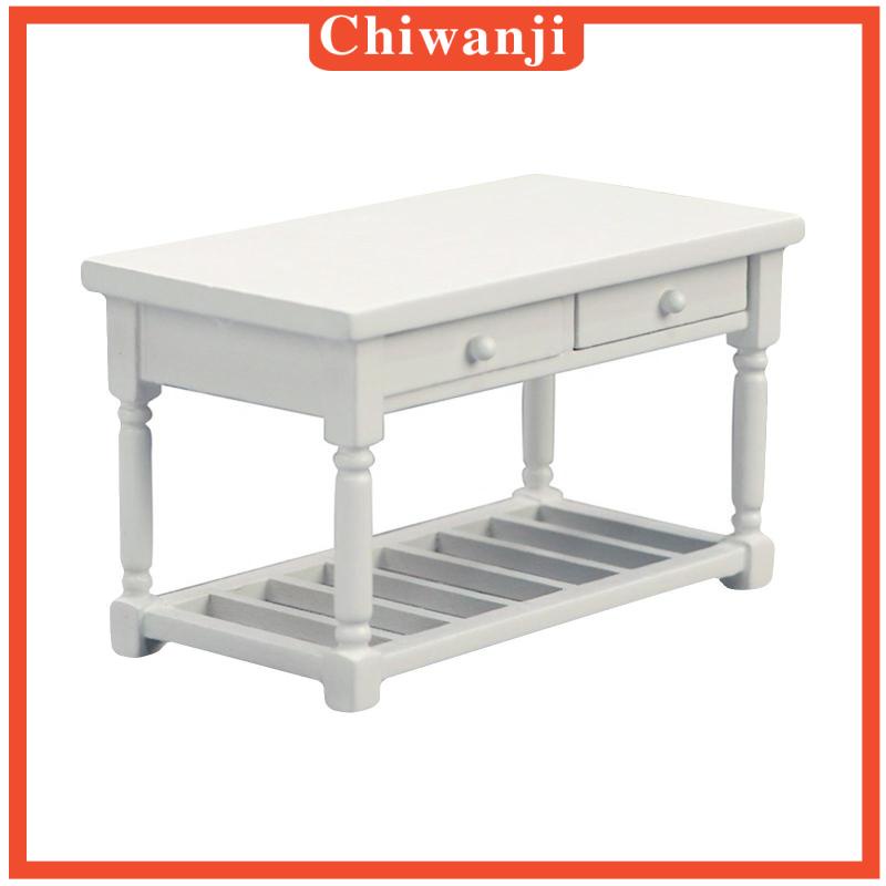 Mô hình bàn gỗ mini tỉ lệ 1/12 trang trí nhà búp bê