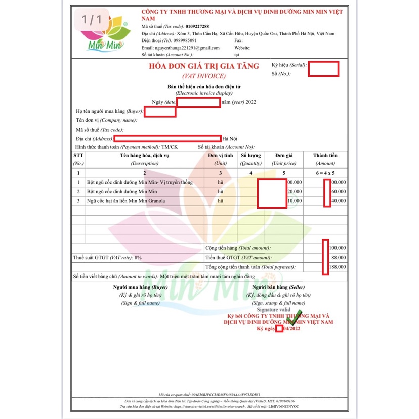 Ngũ Cốc Lợi Sữa - Mẫu mới, Bột Ngũ Cốc Bầu Min Min (500GAM)