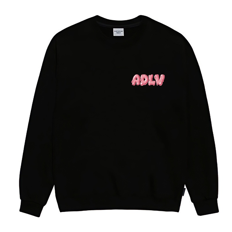 ADLV Áo Sweater Cổ Tròn Dáng Rộng In Họa Tiết Phong Cách Hàn Quốc Thời Trang Thu Đông Cho Cặp Đôi # Yv16