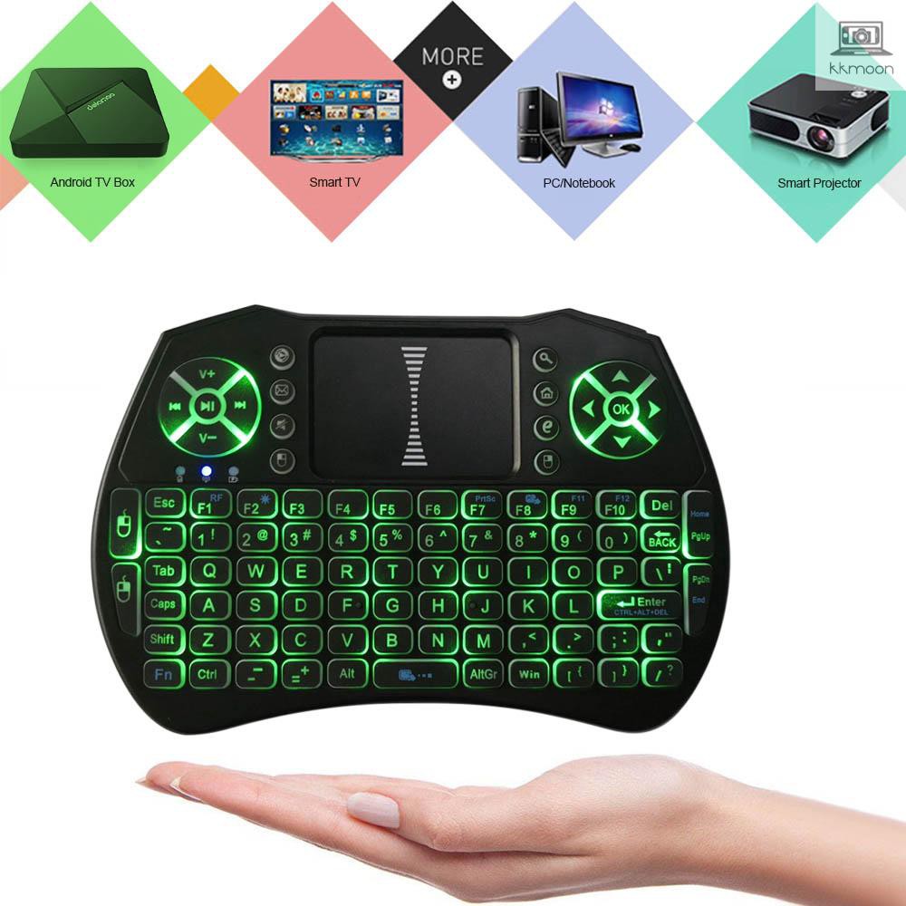 Backlit 2.4GHz Wireless Keyboard Air Mouse Touchpad Handheld Remote Control Backlight for Android TV BOX Smart TV PC Notebook