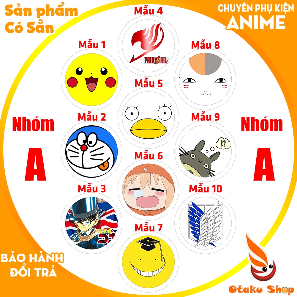 Giá đỡ điện thoại in hình Anime Game thông minh đa năng dùng chống lưng phụ kiện Iphone nhận in ảnh theo yêu cầu