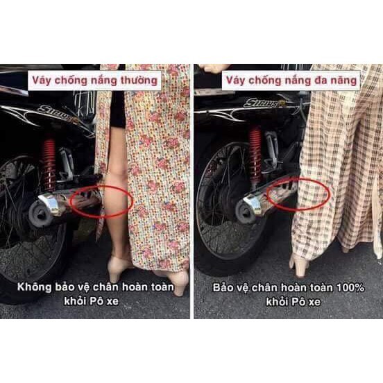 [Mã FAMAYWA giảm 10K đơn 50K] Váy chống nắng đa năng dạng quần họa tiết nhã nhặn trẻ trung | BigBuy360 - bigbuy360.vn