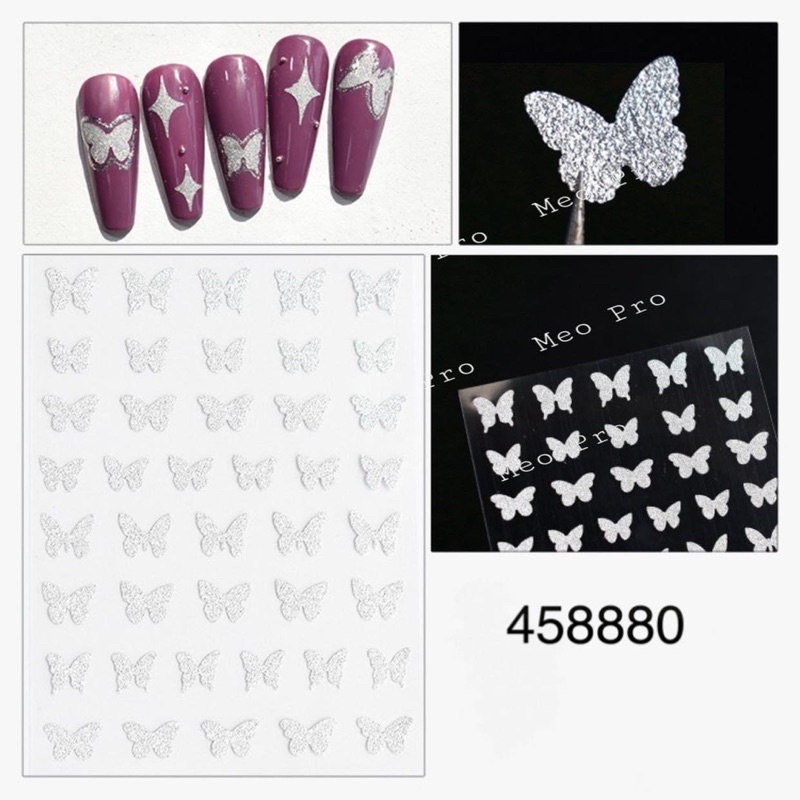 ( phụ kiện nail) sticker - dán trang trí móng phản quang