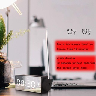 Projection Alarm Clock Bluetooth Speaker With Wireless Charging Diy Ringtone,One