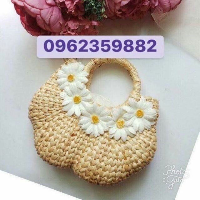 Túi cói hoa cúc