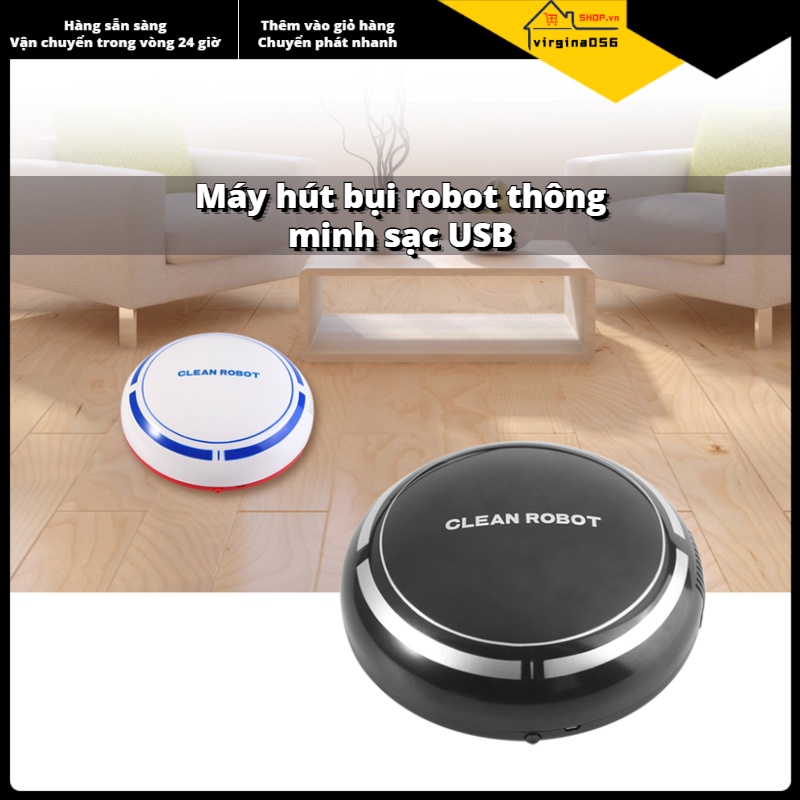 Hàng Hot Máy quét bụi gia đình tự động thông minh có thể sạc lại USB Hàng giao ngayVirgina056