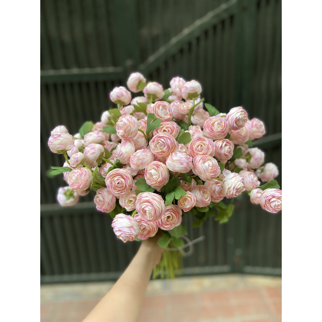 🌱Hoa hồng trà lụa nhiều màu 1 cành 3 bông trang trí nhà cửa phong các Hàn Quốc