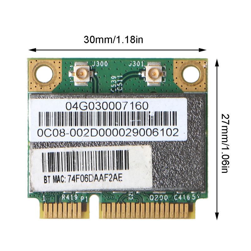 Thẻ Wifi Không Dây Utake Cho Bcm94313Hmgb Aw-Nb047H Half Mini Pci-E