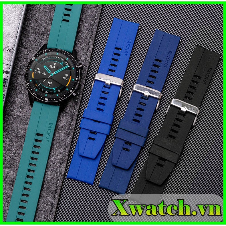 22mm _ Dây đồng hồ Cao Su Huawei Watch GT3 GT2 Gear S3 Watch 1/3 45mm 46mm
