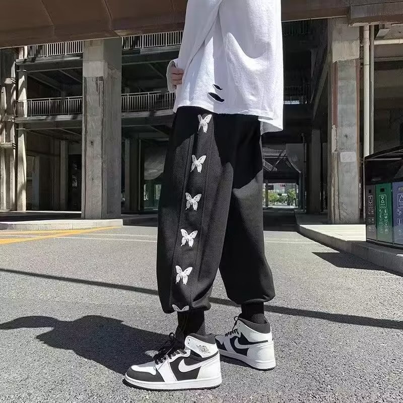 Quần Baggy Trơn Màu Có Túi Bên Hông Kích Thước 3XL Phong Cách Harajuku Mới Cho Nam