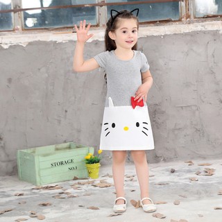 Váy Hello Kitty Tay Ngắn Dễ Thương Cho Bé Gái