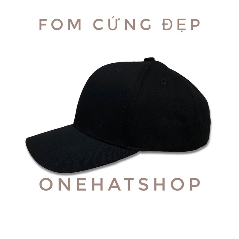 Nón lưỡi trai trơn đen-Vành cong đẹp chứ không bị bè-Fom nón Baseball cap  - chất lượng cao - rất đẹp