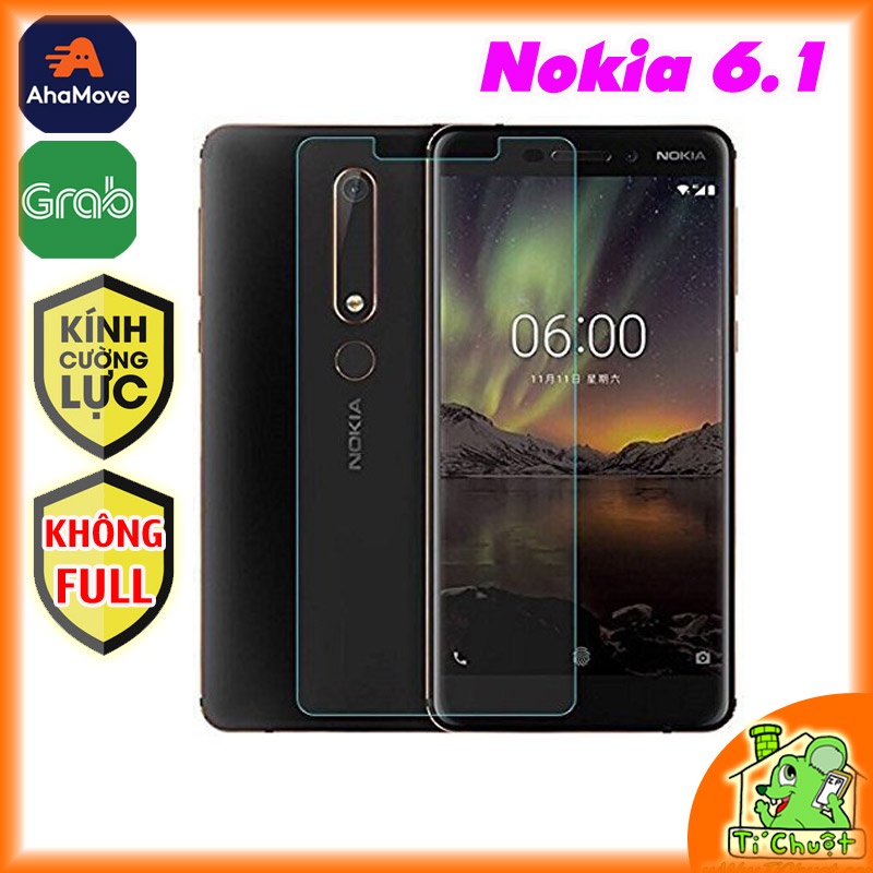 [Ảnh Thật] Kính CL NOKIA 6.1 Cường Lực 2.5D Không FULL 9H-0.26mm