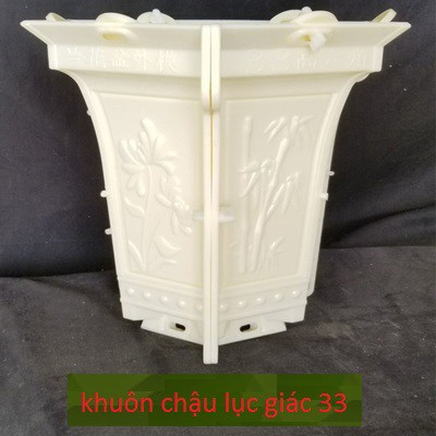 Khuôn Chậu Lục Giác ống 33 ( Khuôn Dễ Sử Dụng Cho Người Chưa Có Kinh Nghiệm, Khuôn ABS Siêu Bền)