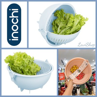 Bộ Thau Rổ XOAY 28CM Đựng Rau, Củ, Quả Tiêu Chuẩn Nhật Bản YOKO Inochi
