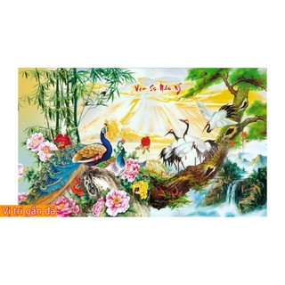 Tranh đính đá vạn sự như ý kt:100×60cm