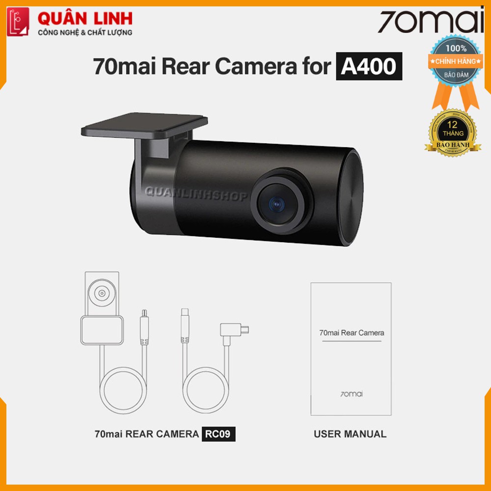 Bộ Camera hành trình 70mai Dash Cam A400 kèm cam sau RC06 bản quốc tế - Bảo hành 12 tháng