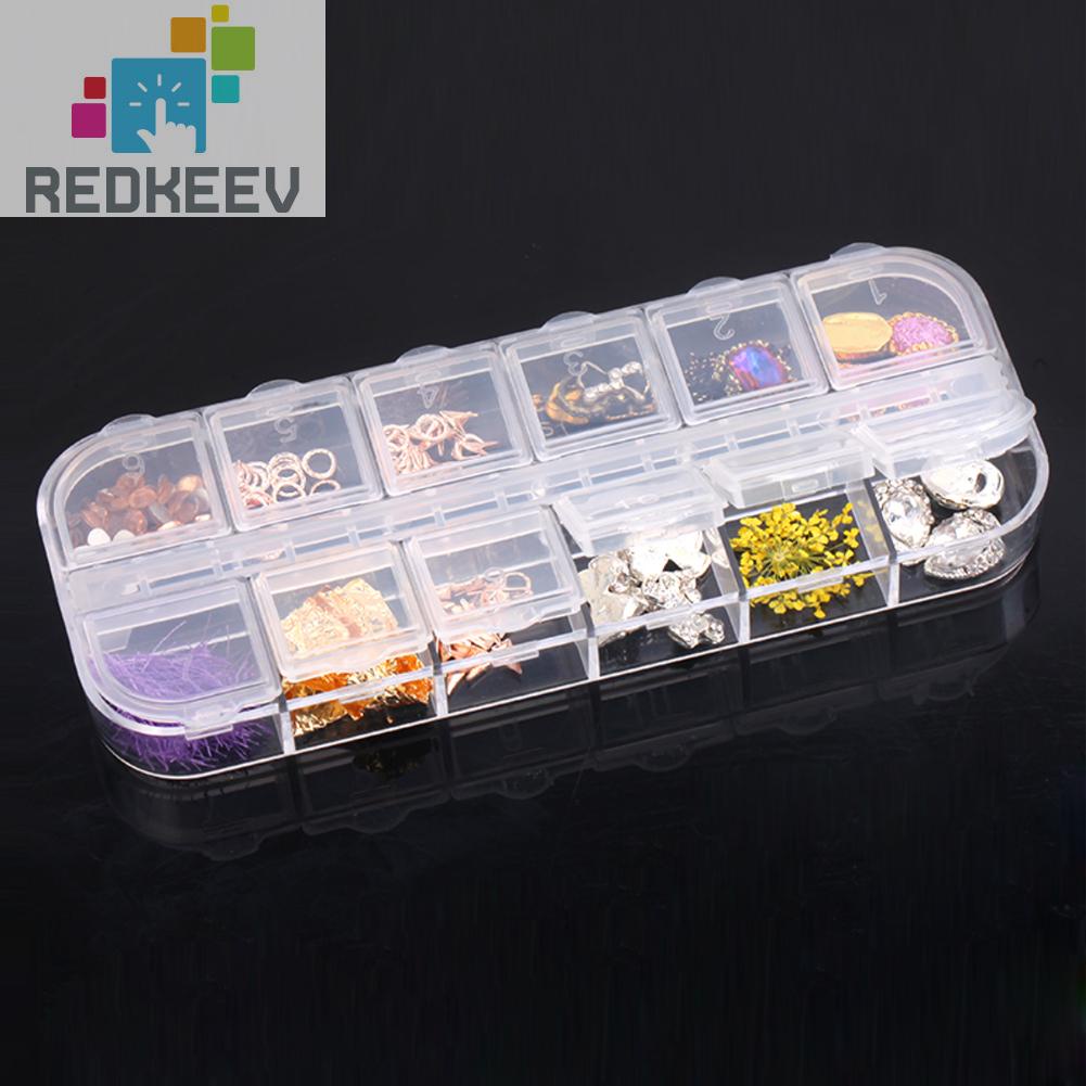 Hộp Đựng Đá Đính Tranh 12 Ngăn Tiện Dụng