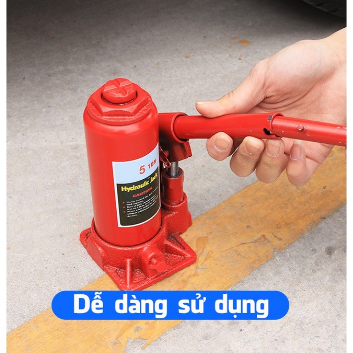 Kích thủy lực 5 tấn hydraulic jack, kích ô tô thích hợp để trong cốp xe