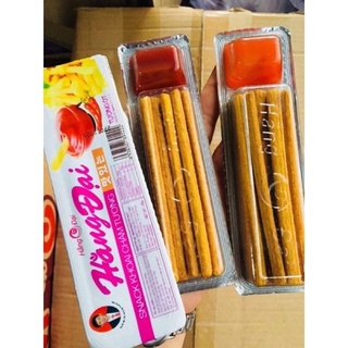 Snack khoai chấm tương cà