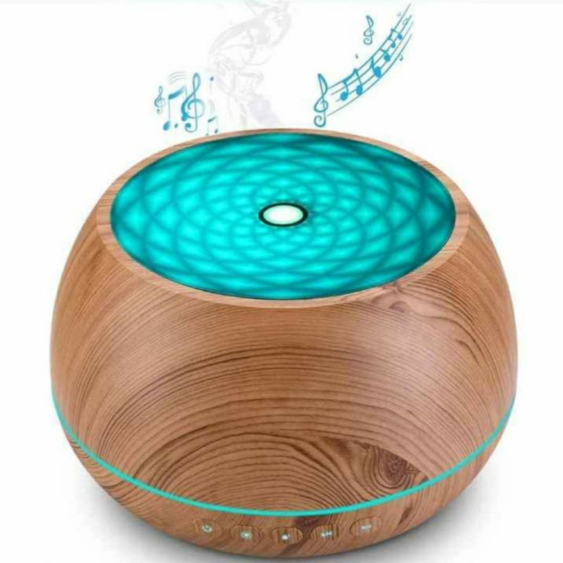 (Tặng 2 Lọ TD Sả Chanh, Điều Khiển,) Máy Khuếch Tán Tinh Dầu Tích Hợp Loa Bluetooth 1000ml Siêu Âm