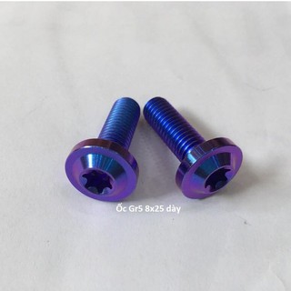 Ốc titanium GR5 8 ly 2,5 phân đầu dù dày